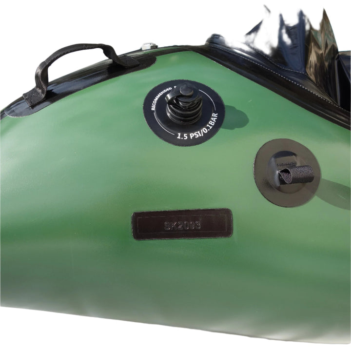 Packraft Adventure Army Green für längere Touren (275 x 88 cm)