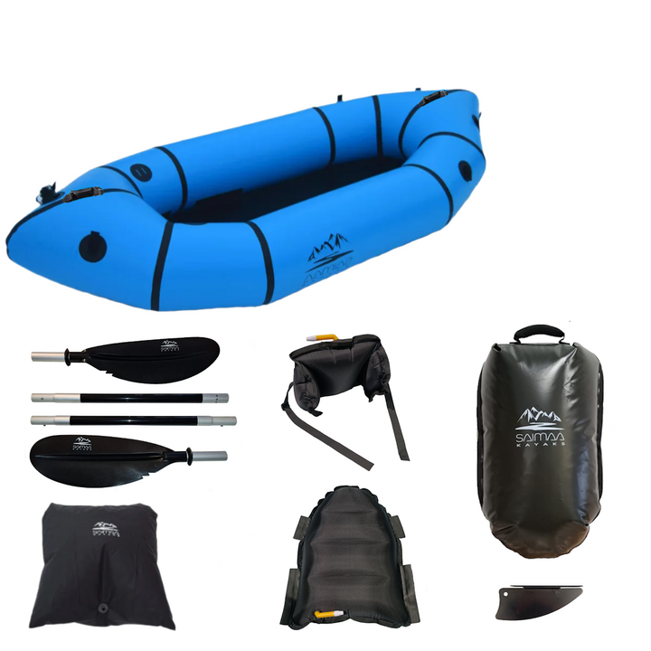 Packraft Rucksack-Packraft Feather Blau - leicht zu tragen (200 x 88 cm)