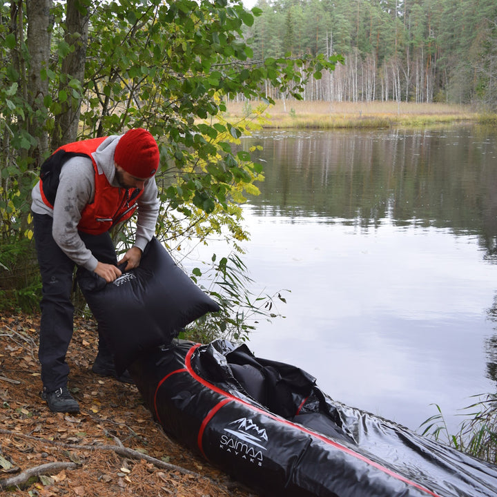 Packraft Adventure Schwarz für längere Touren (275 x 88 cm)