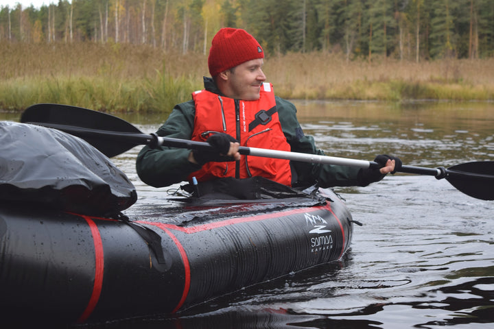 Packraft Adventure Schwarz für längere Touren (275 x 88 cm)