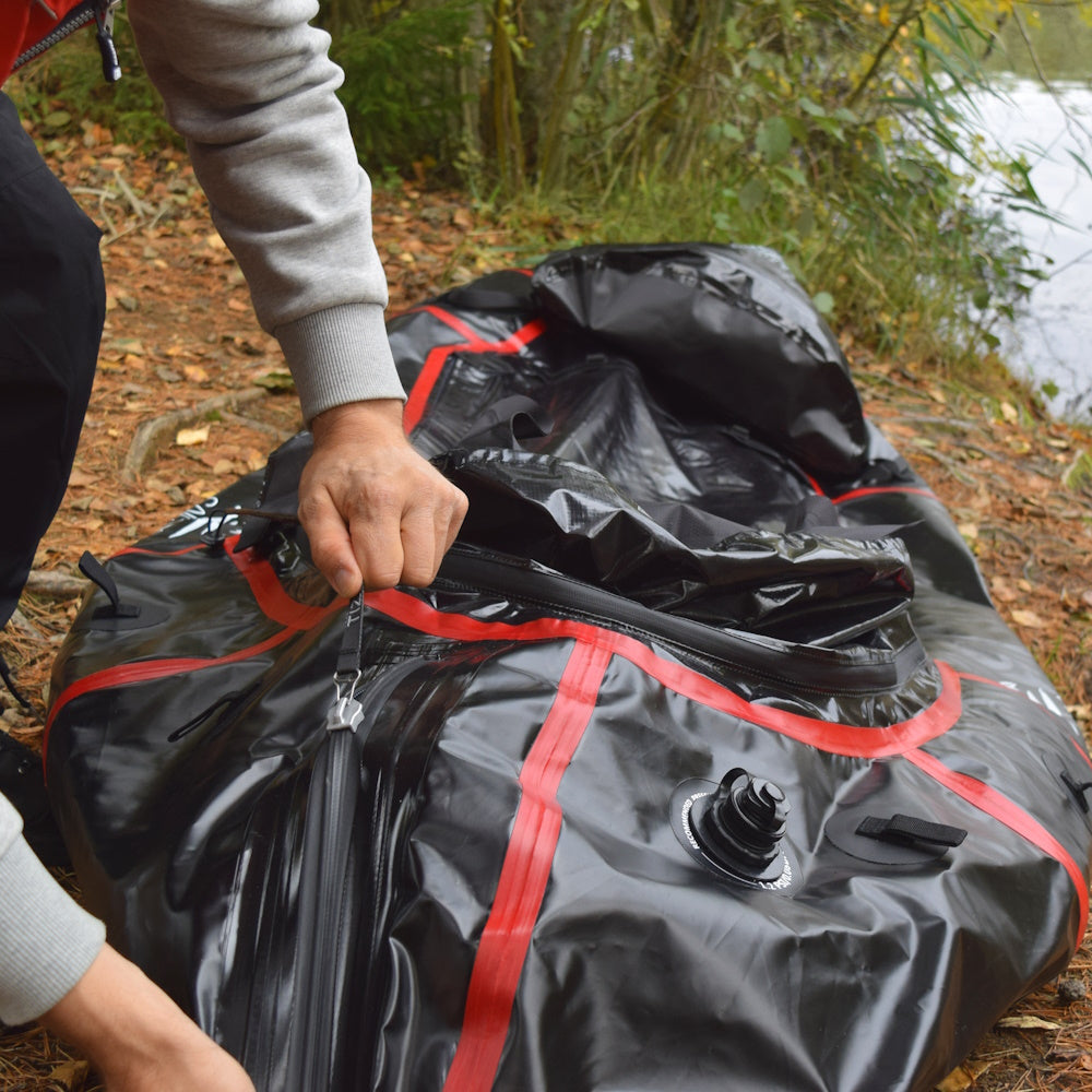 Packraft Adventure Schwarz für längere Touren (275 x 88 cm)