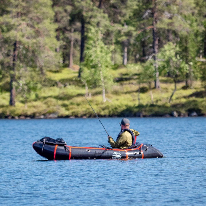 Packraft Adventure Schwarz für längere Touren (275 x 88 cm)