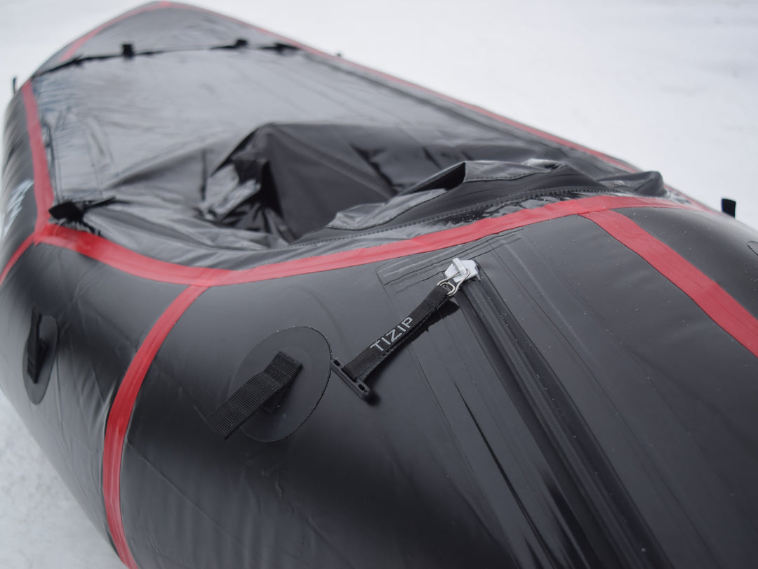 Packraft Adventure Schwarz für längere Touren (275 x 88 cm)